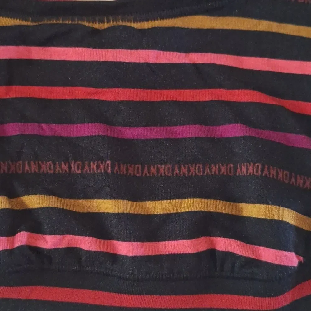 DKNY Women's Modal Bralette Small Logo Stripe Black Size Small